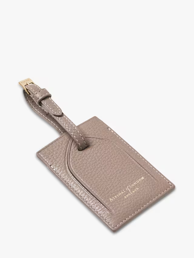 Leather Luggage Tag, Moleskin