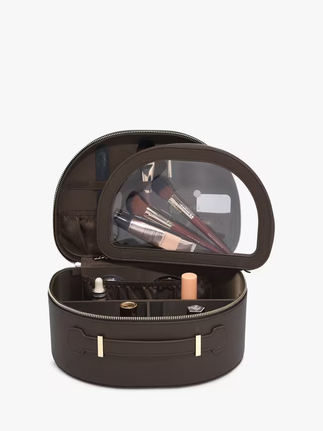 Vanity Case, Faux Suede Two Tone